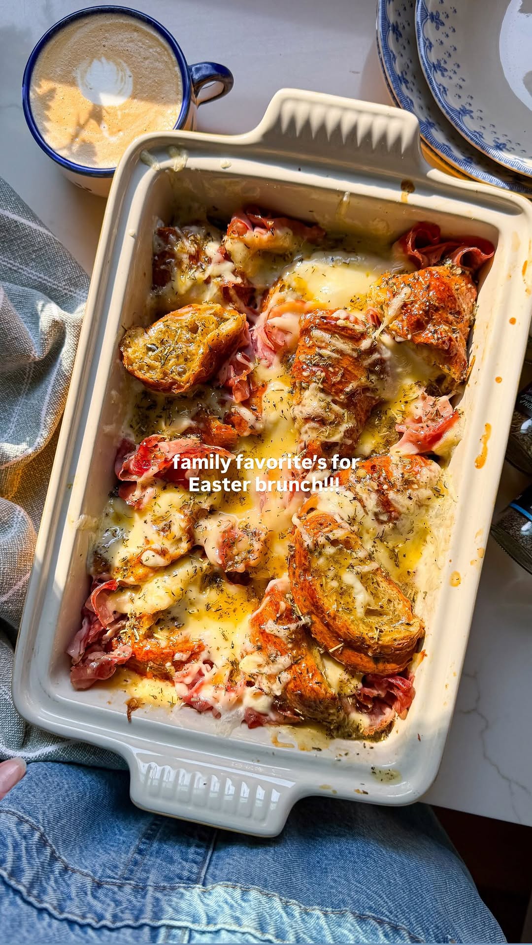 Ham and Cheese Croissant Bake by Lauren Sephton Bright Moment Co