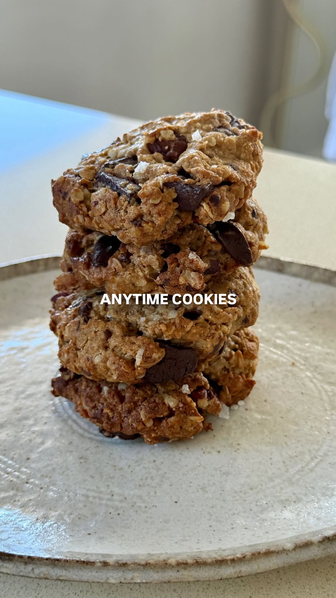 Anytime Tahini Chocolate Chunk Cookies by The Fit Feast