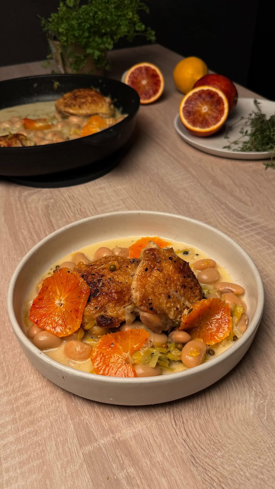 Seared Chicken with Leeks and Butter Beans by Tanerxaydin