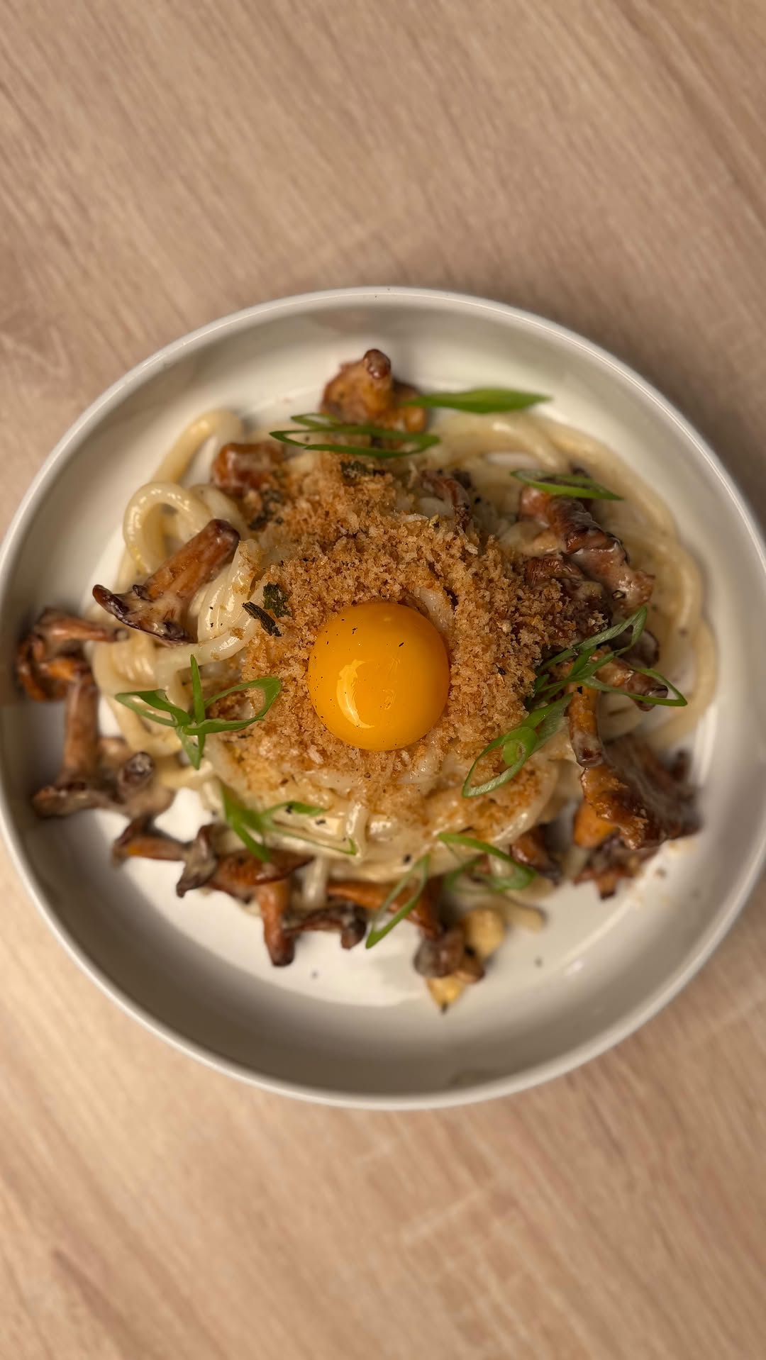 Creamy Lemon-Miso Udon with Chanterelles & Sage Pangrattato by Tanerxaydin
