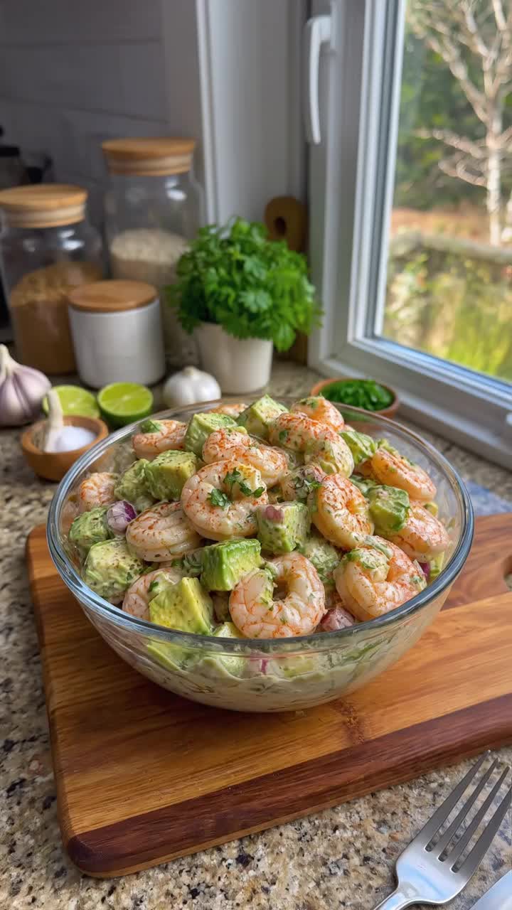 Creamy Avocado Shrimp Salad by Recipesalice