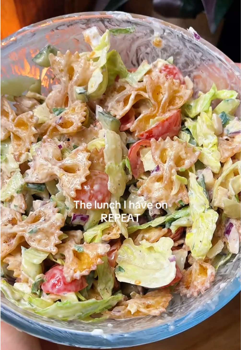 Crispy Pasta Salad with Creamy Dressing by Kyfitjourney