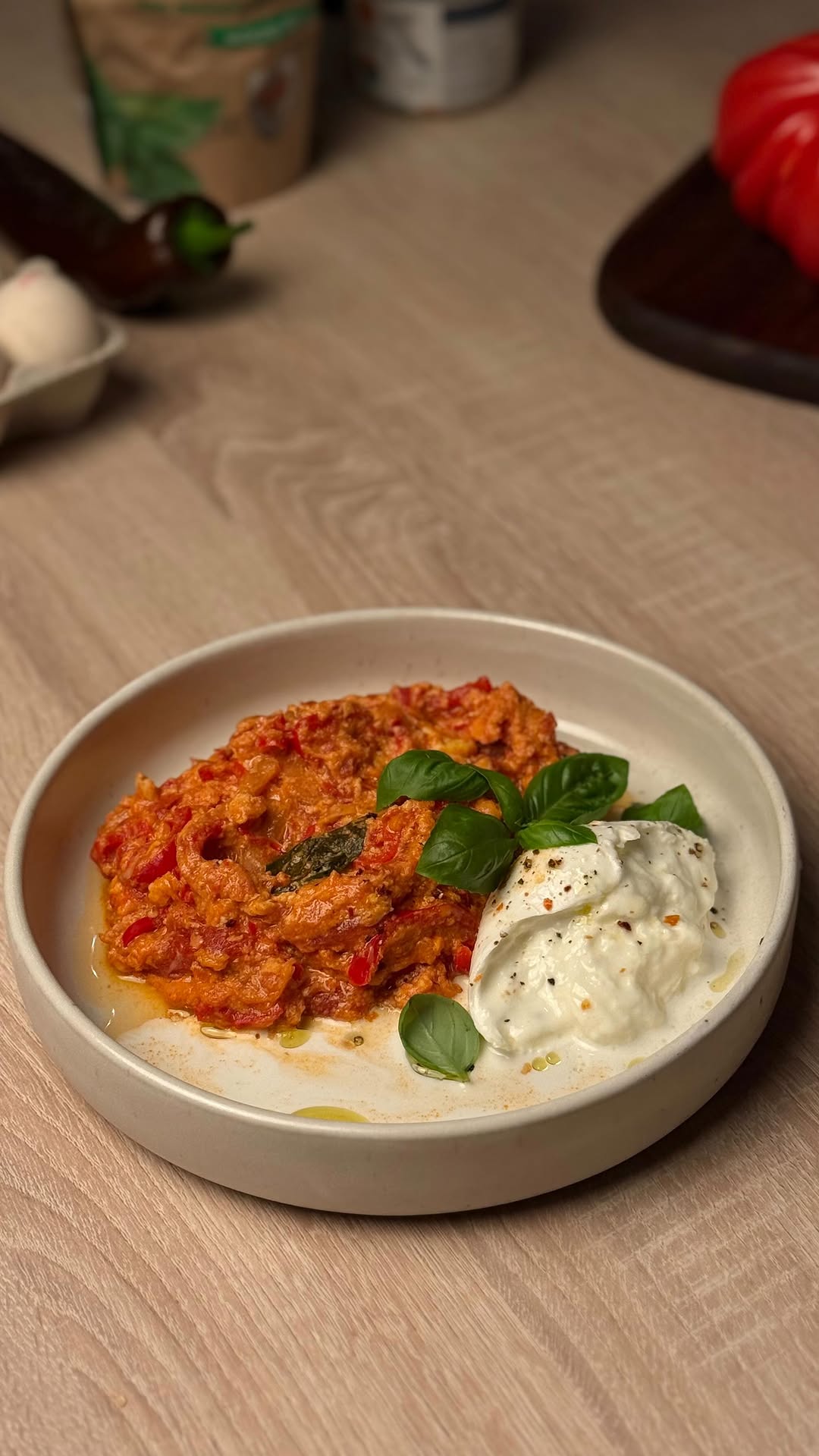 Italian-Inspired Menemen with Mozzarella by Tanerxaydin