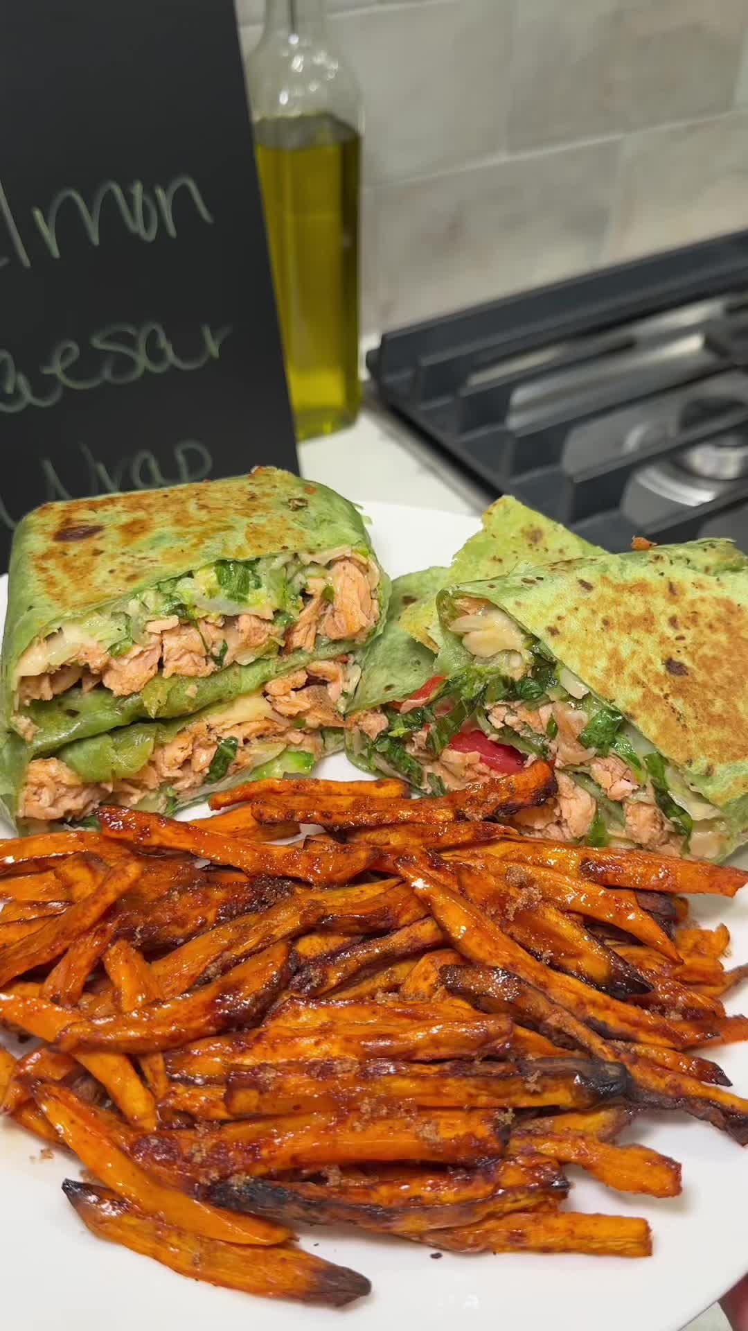Salmon Caesar Wrap by Cookingismydestiny