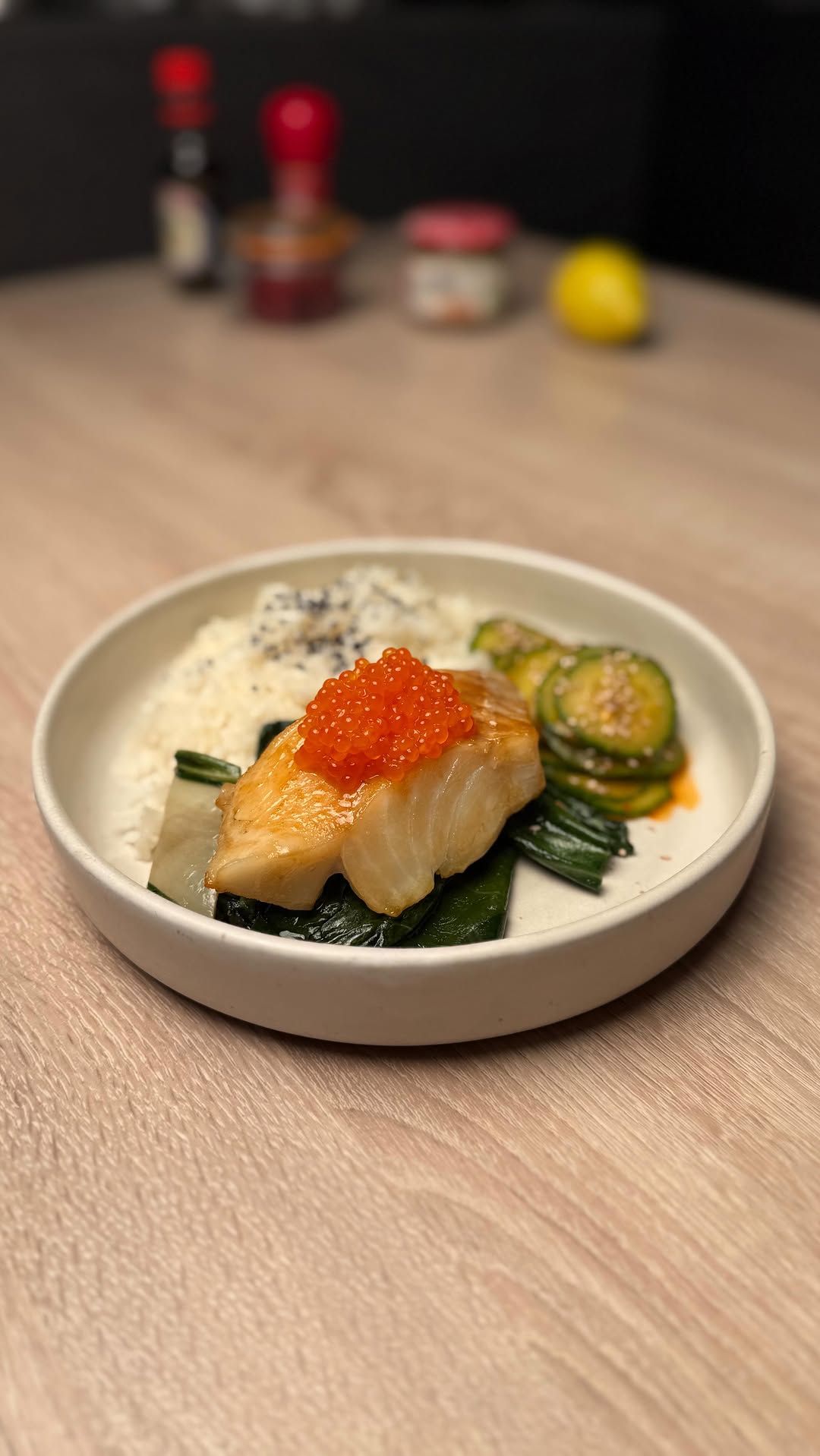 Miso Broiled Cod with Sautéed Swiss Chard by Tanerxaydin