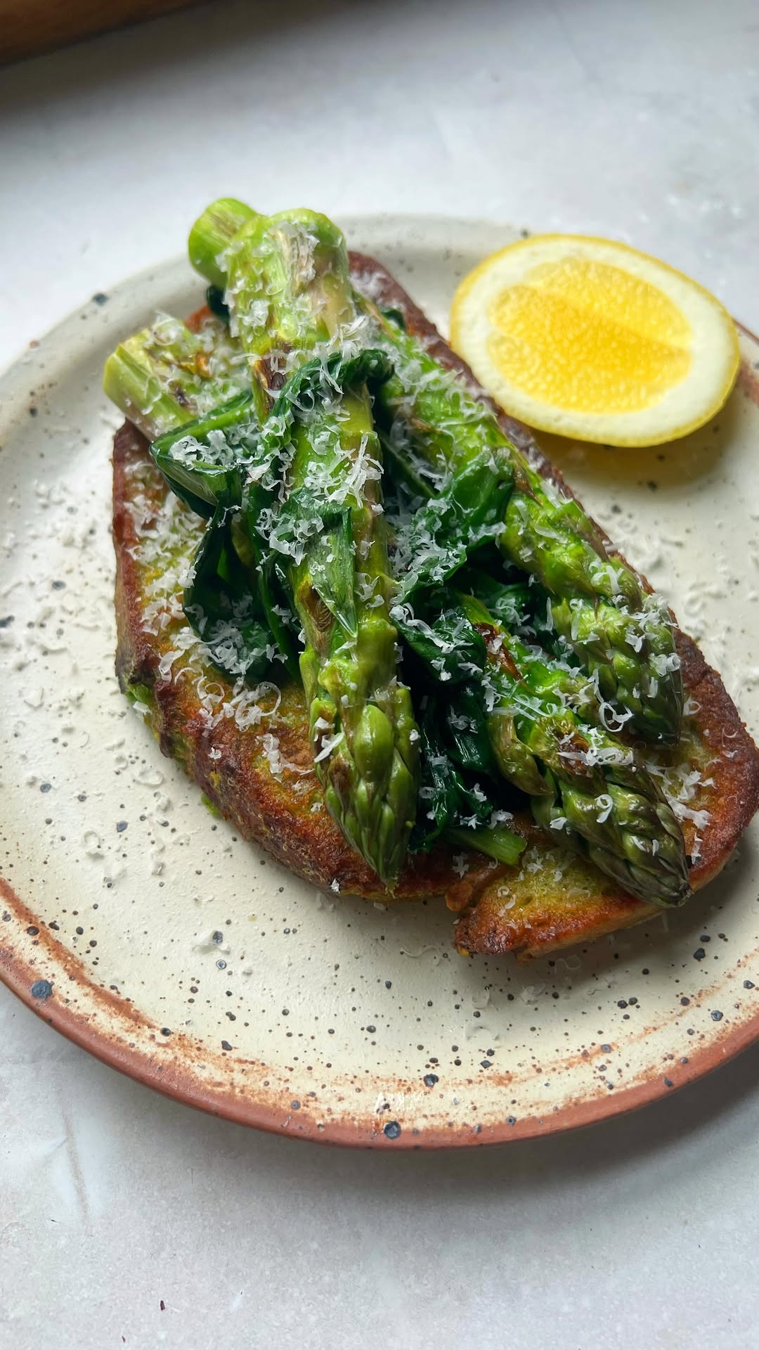 Wild Garlic French Toast with Asparagus by Boroughchef