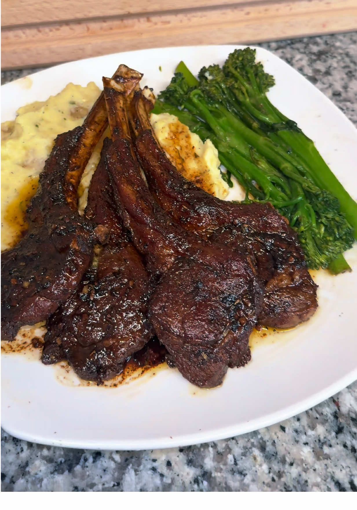 Pan-Seared Glazed Lamb Chops by Deandrehall