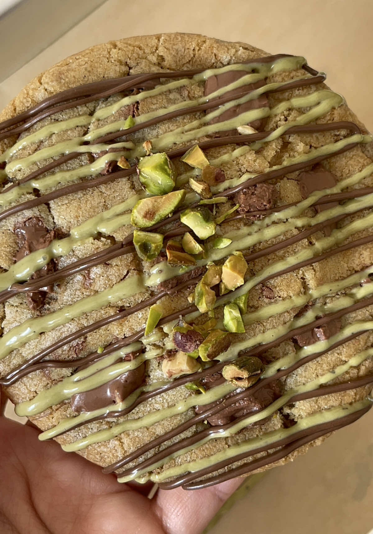 Brown Butter Dubai Chocolate Stuffed Cookies by Findswithlily