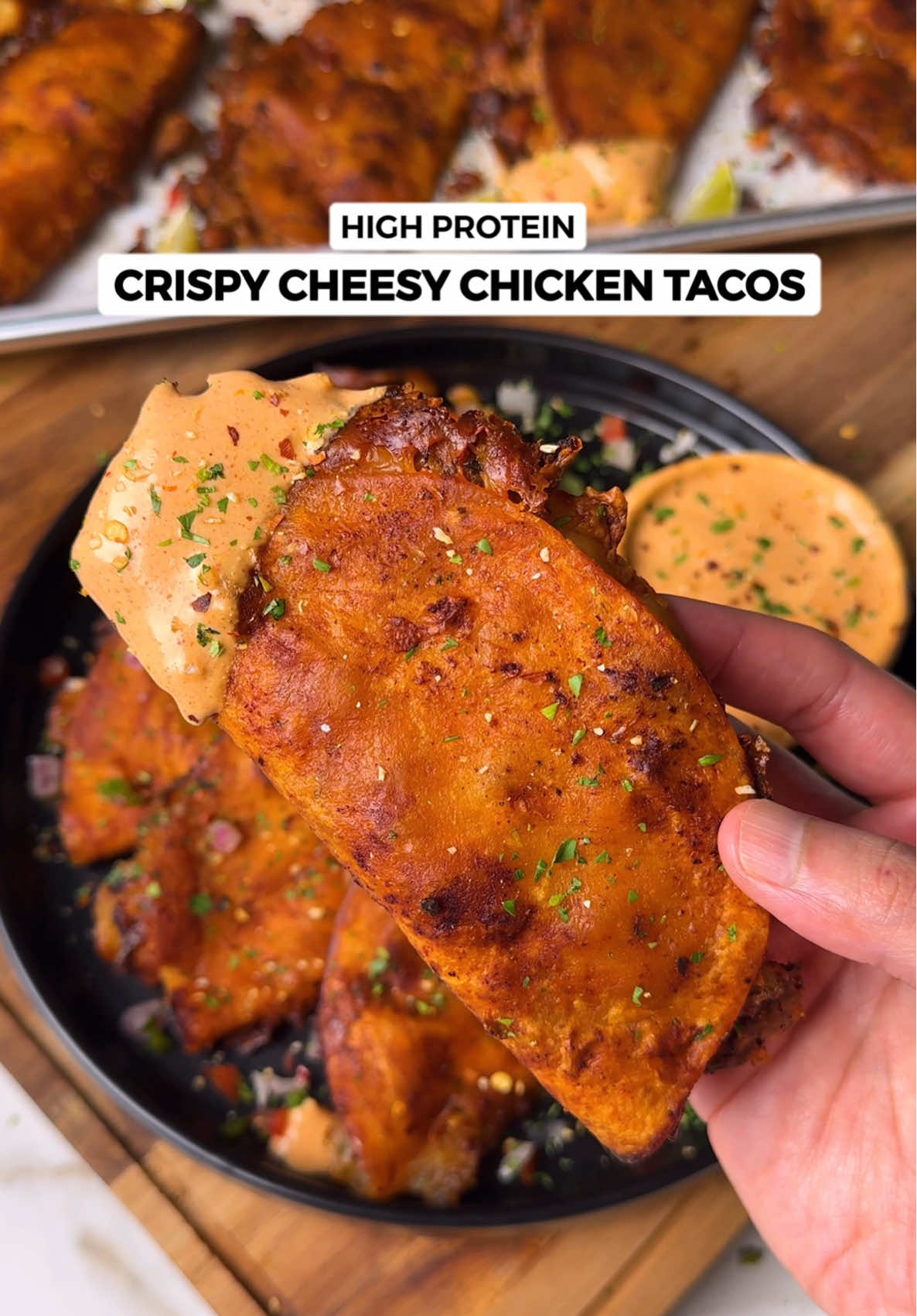 Crispy Cheesy Chicken Tacos by Jalalsamfit
