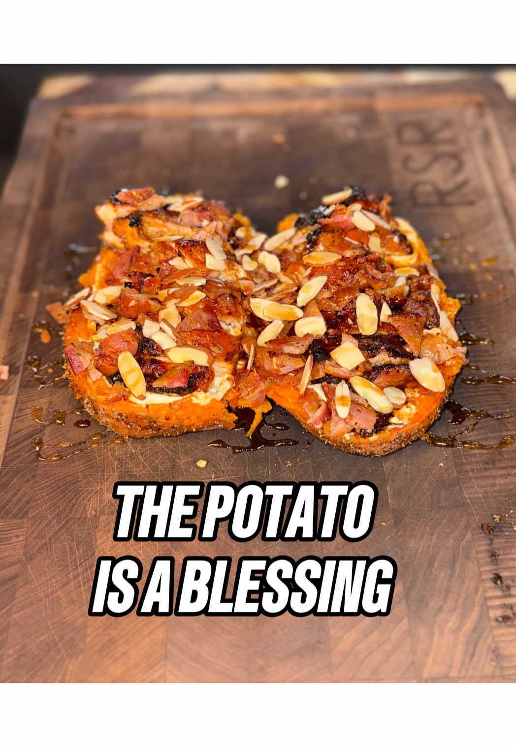 Loaded BBQ Chicken Sweet Potato by Rileysstupidrecipes