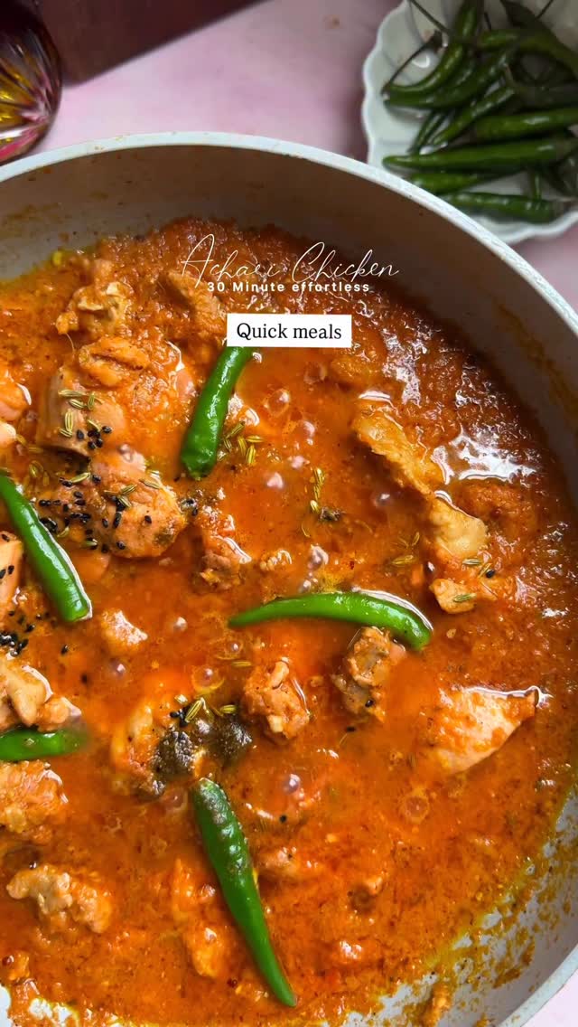 Achari Chicken by Mygourmetstory