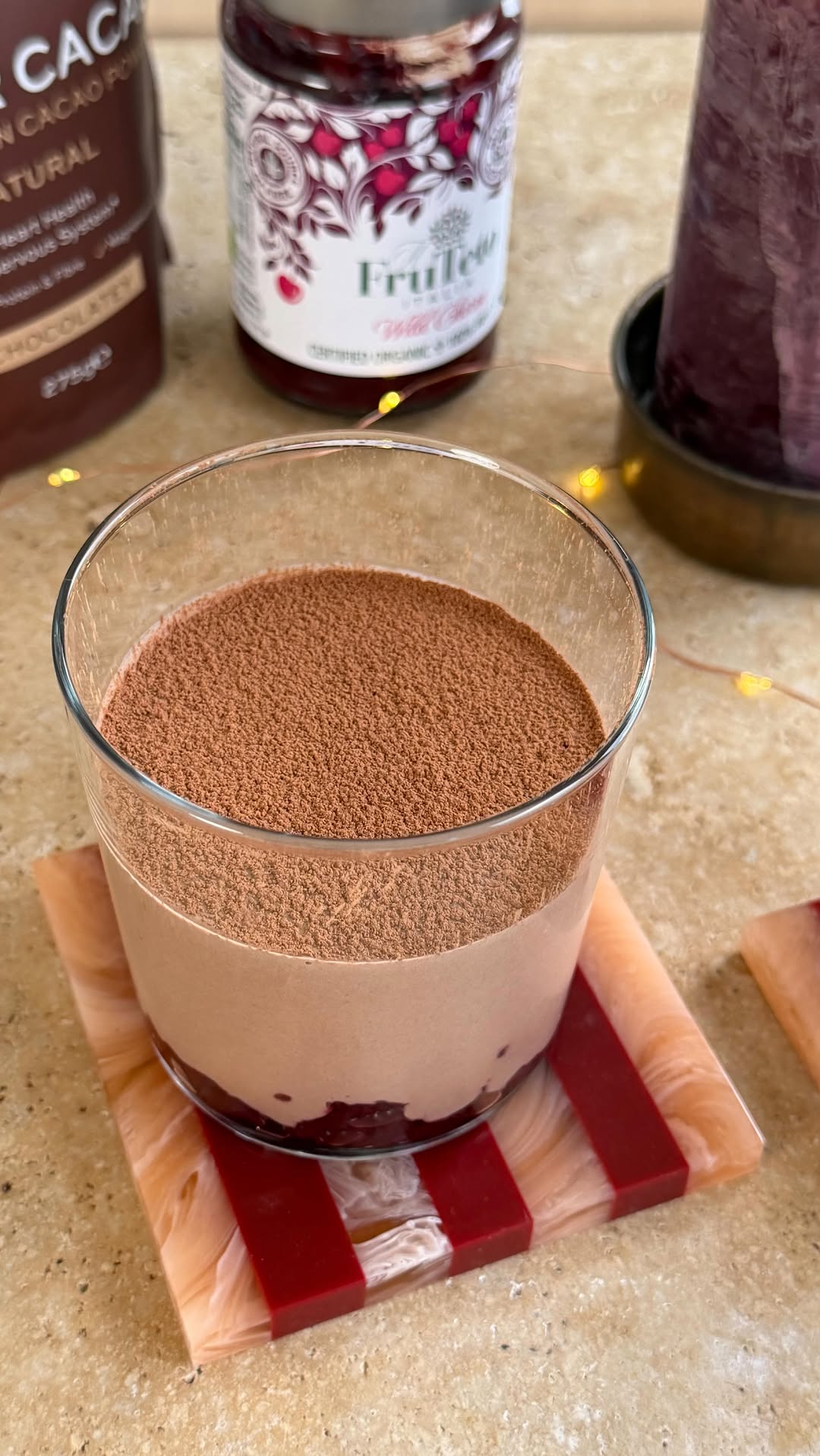 Cherry Chocolate Mousse by Welleasy
