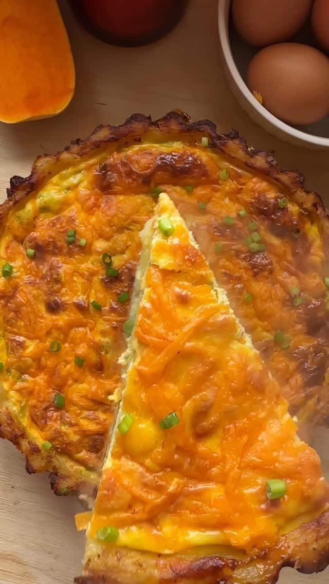 Potato-Crusted Butternut Squash Quiche by Ammiskitchenig