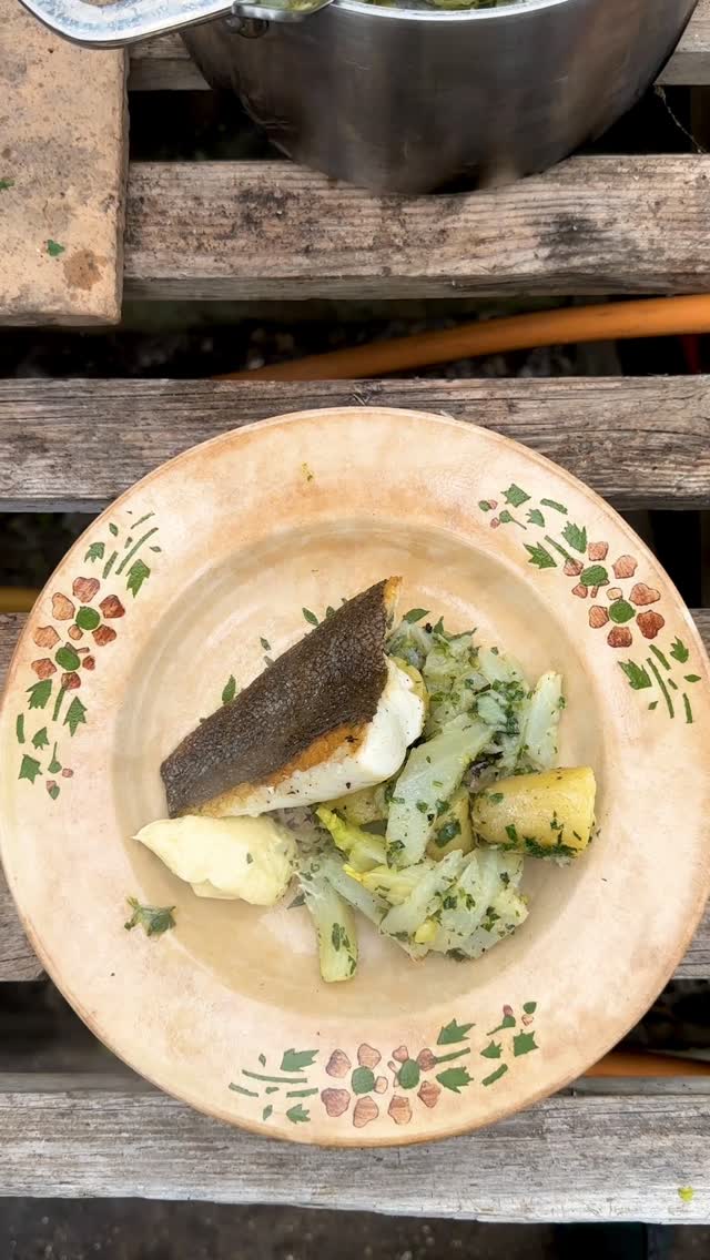 Pan-Fried Fish with Boiled Fennel & Potatoes by Julius Roberts