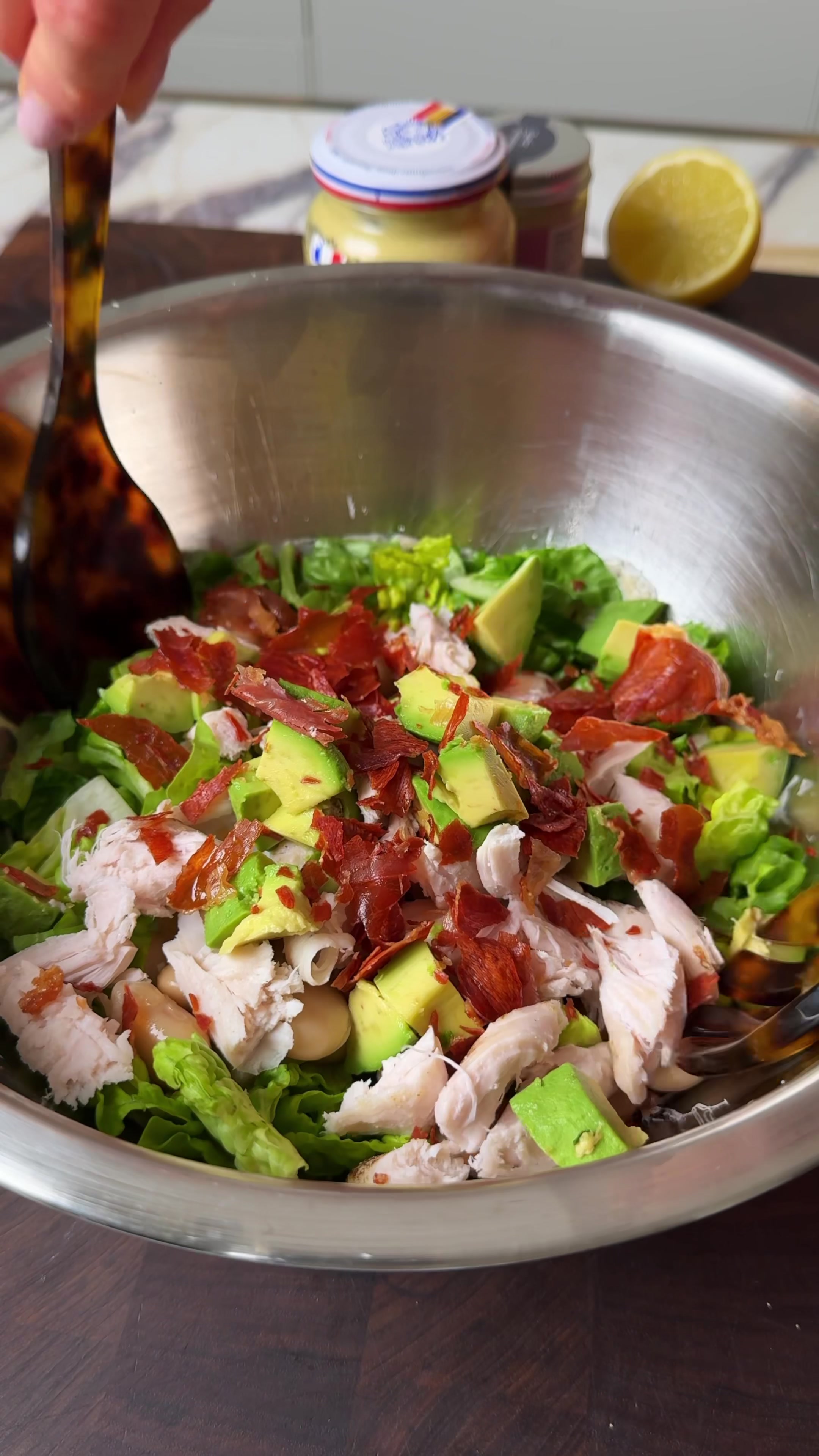 One-Bowl Butterbean Caesar Salad by Emthenutritionist