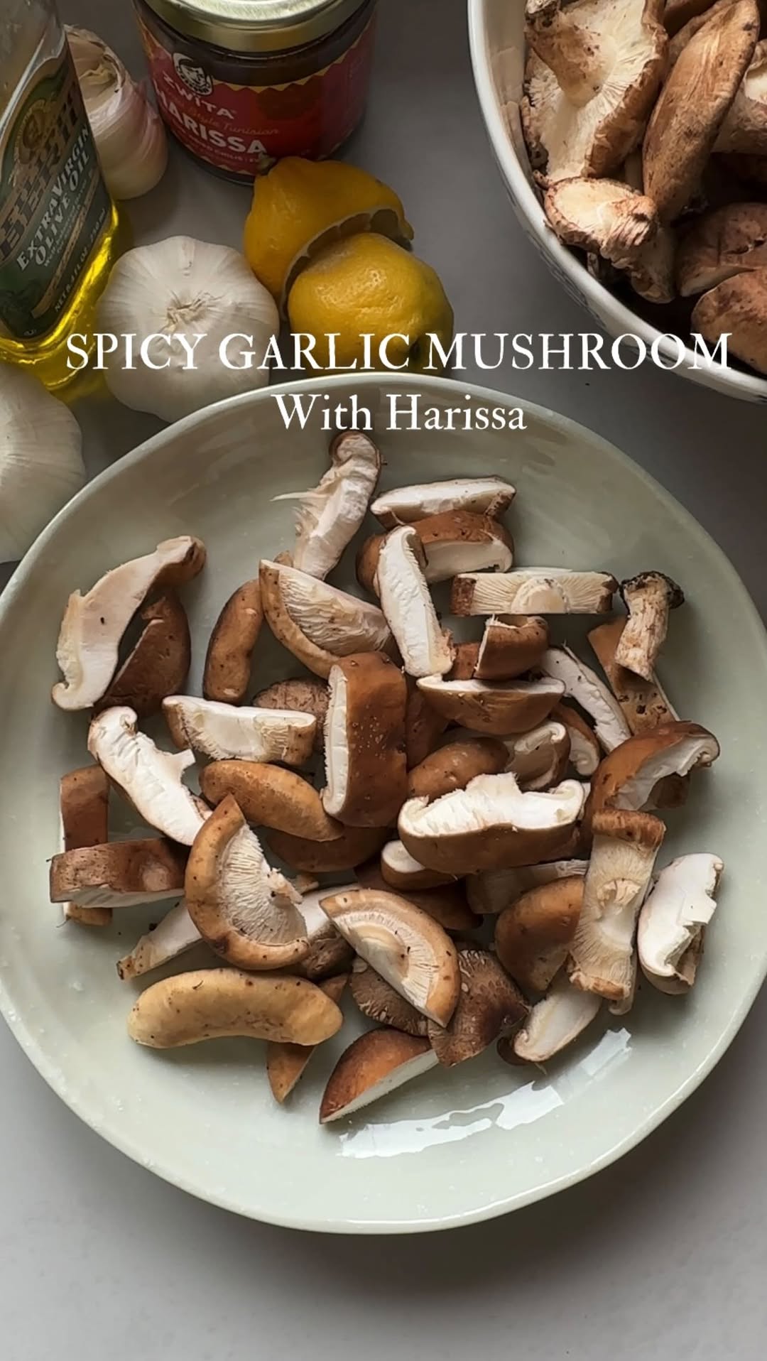 Spicy Harissa Shiitake Mushrooms by Ammiskitchenig