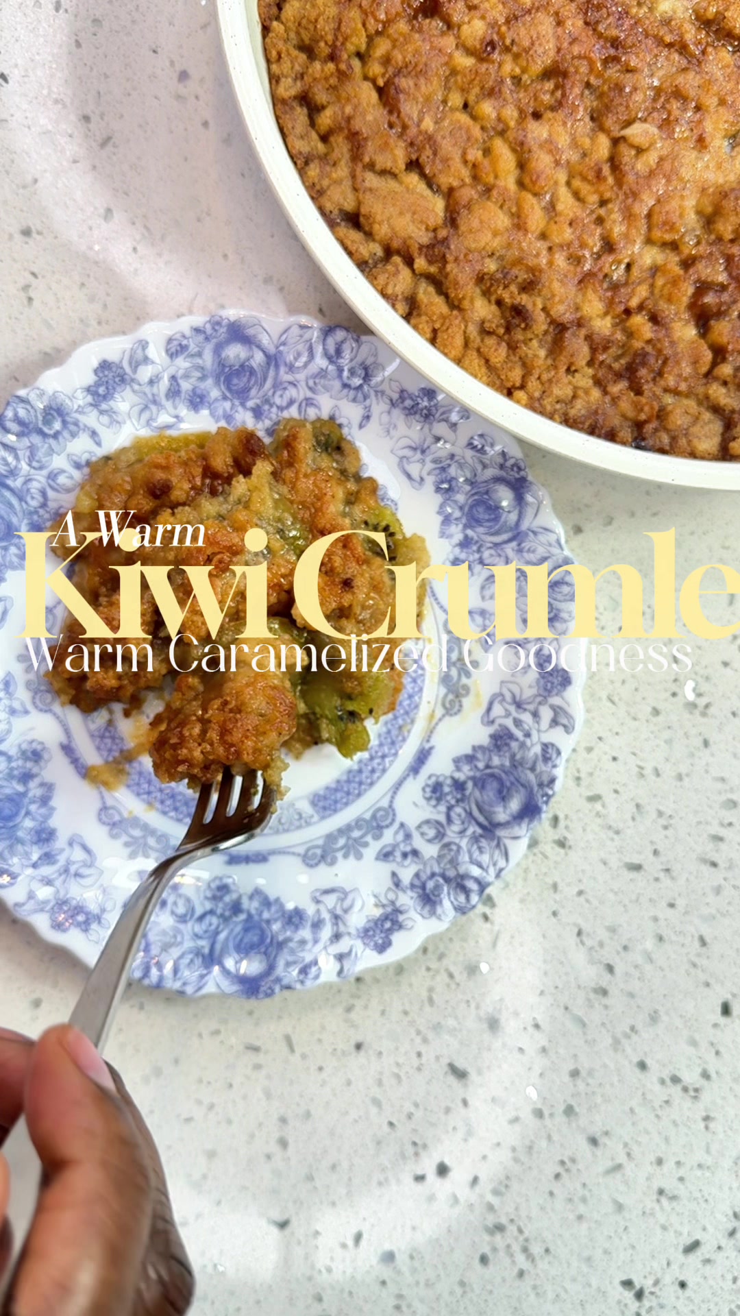 Warm Kiwi Crumble by Justtellycooking