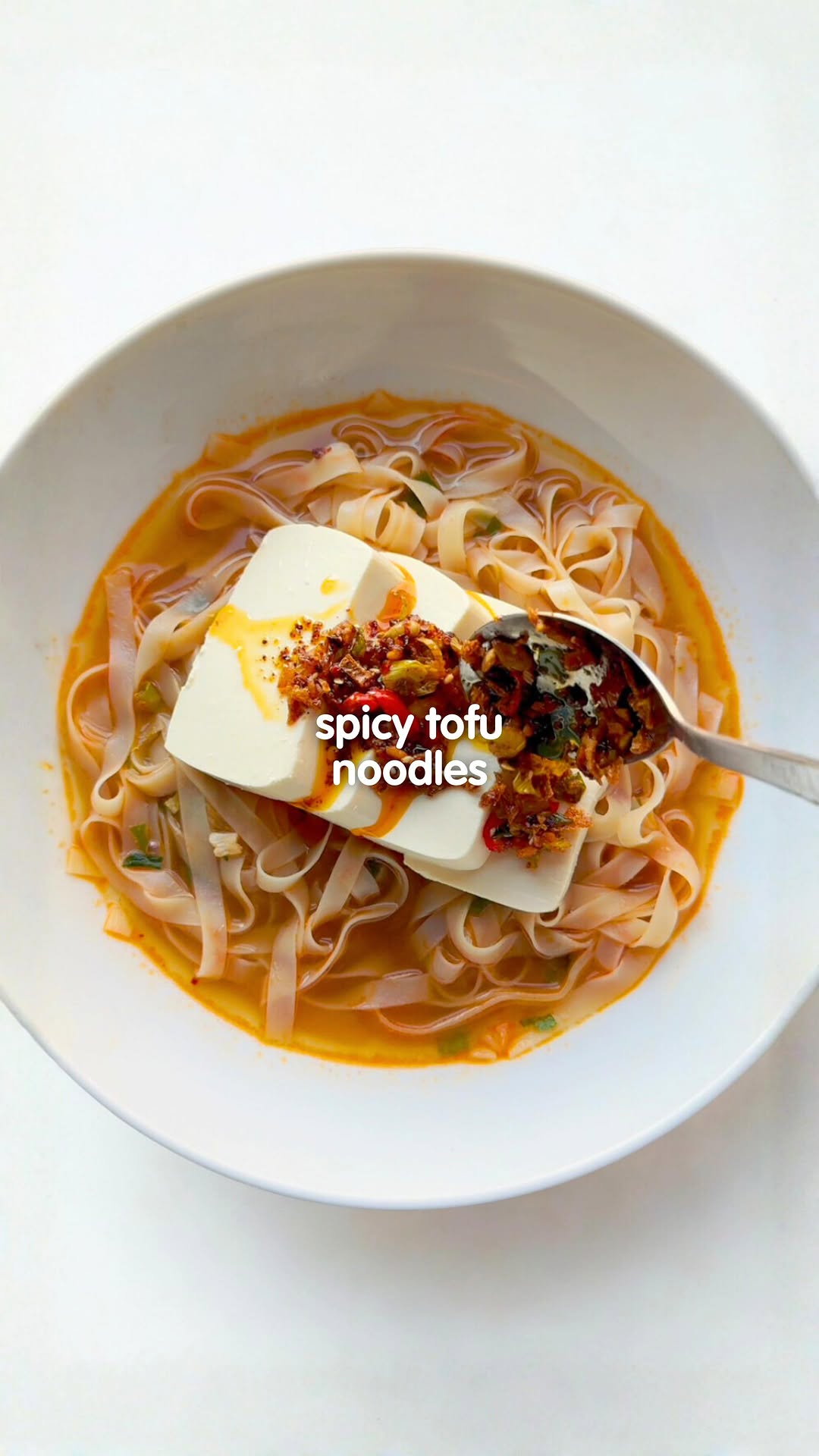 Spicy Chili Crisp Tofu Noodles by Itsuofficial