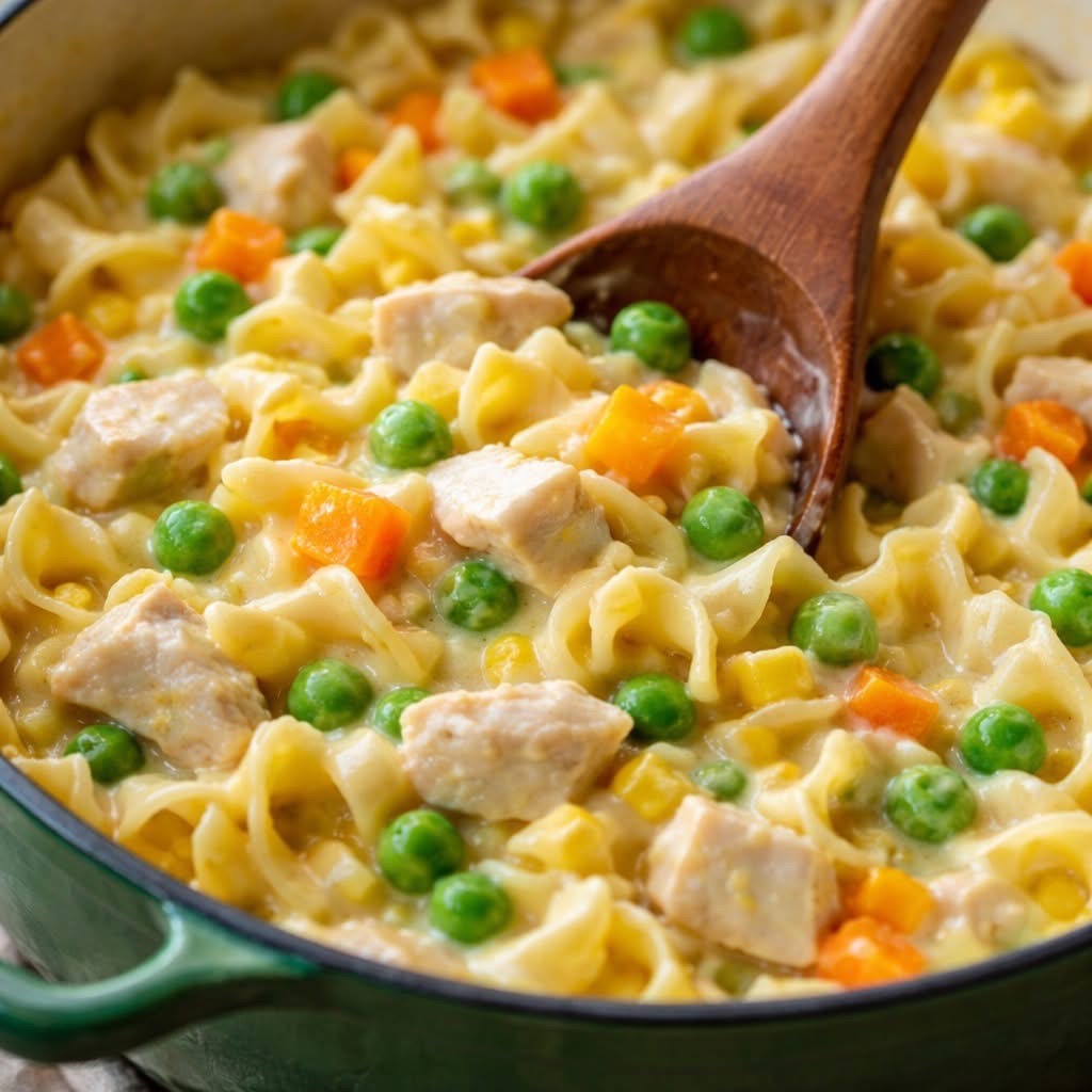 Chicken Pot Pie Pasta by Tiktokfoodgame