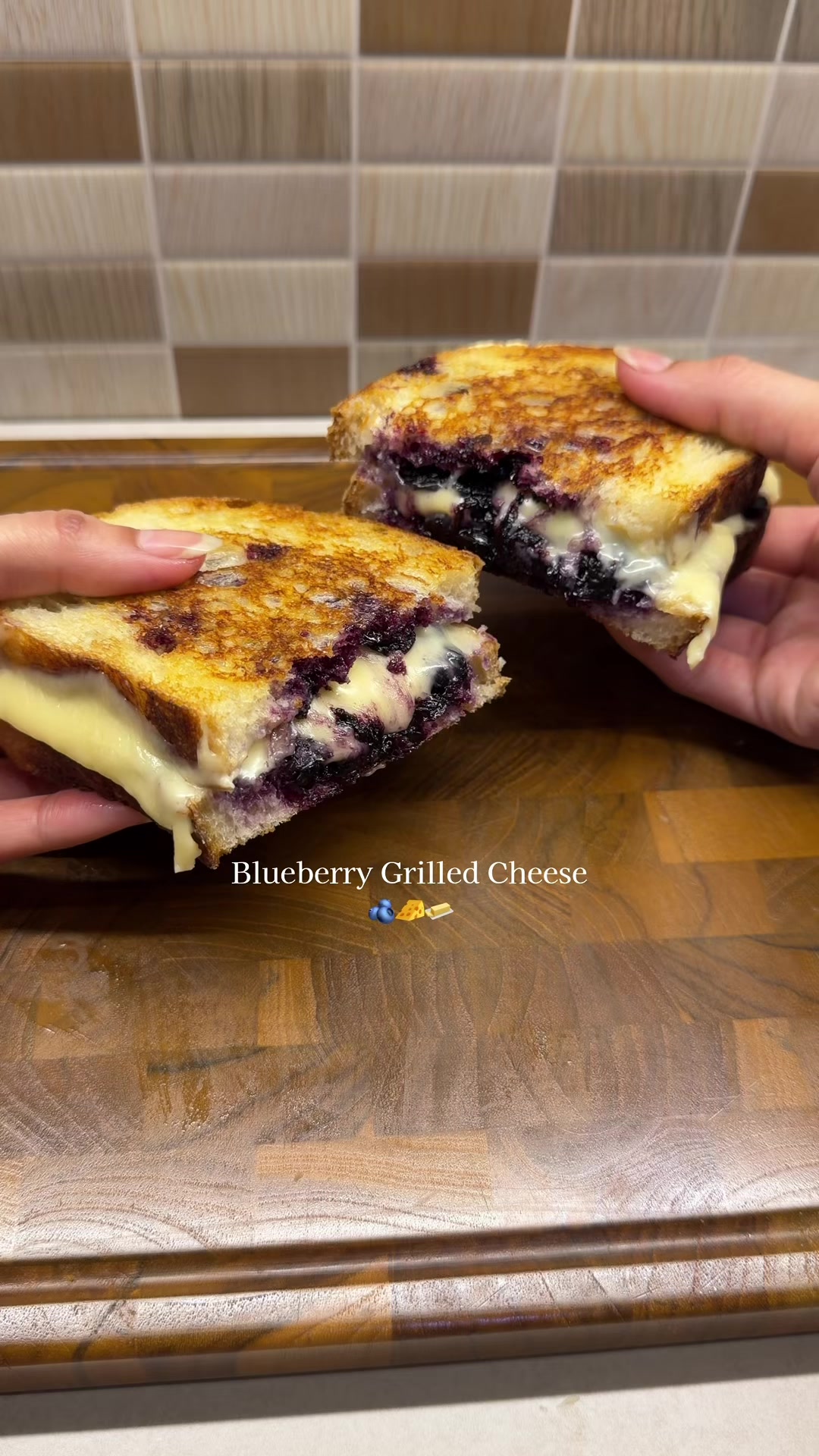 Sourdough Toast with Blueberry Jam & Melted Cheese by Recepiforyouu