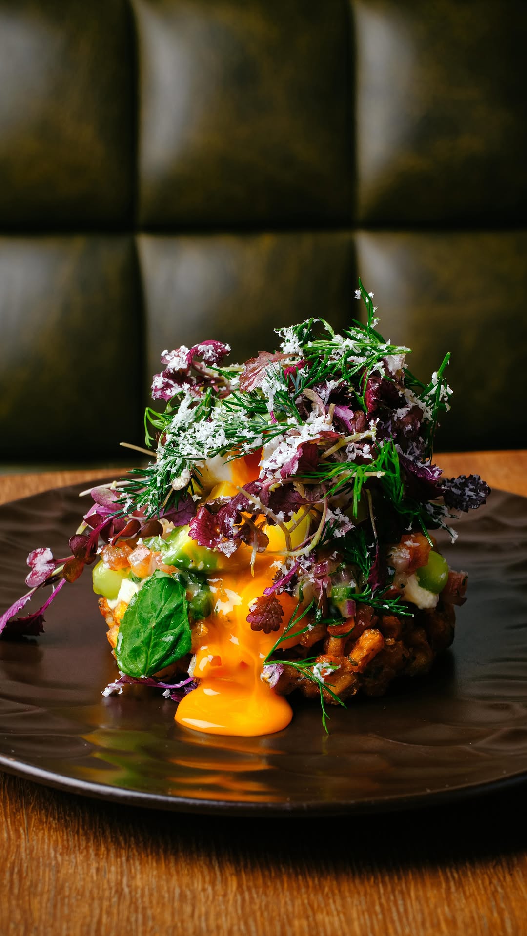 Aussie-Style Corn Fritters with Poached Eggs by Roe Restaurant