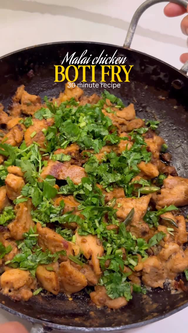 Chicken Malai Karahi Boti by Mygourmetstory