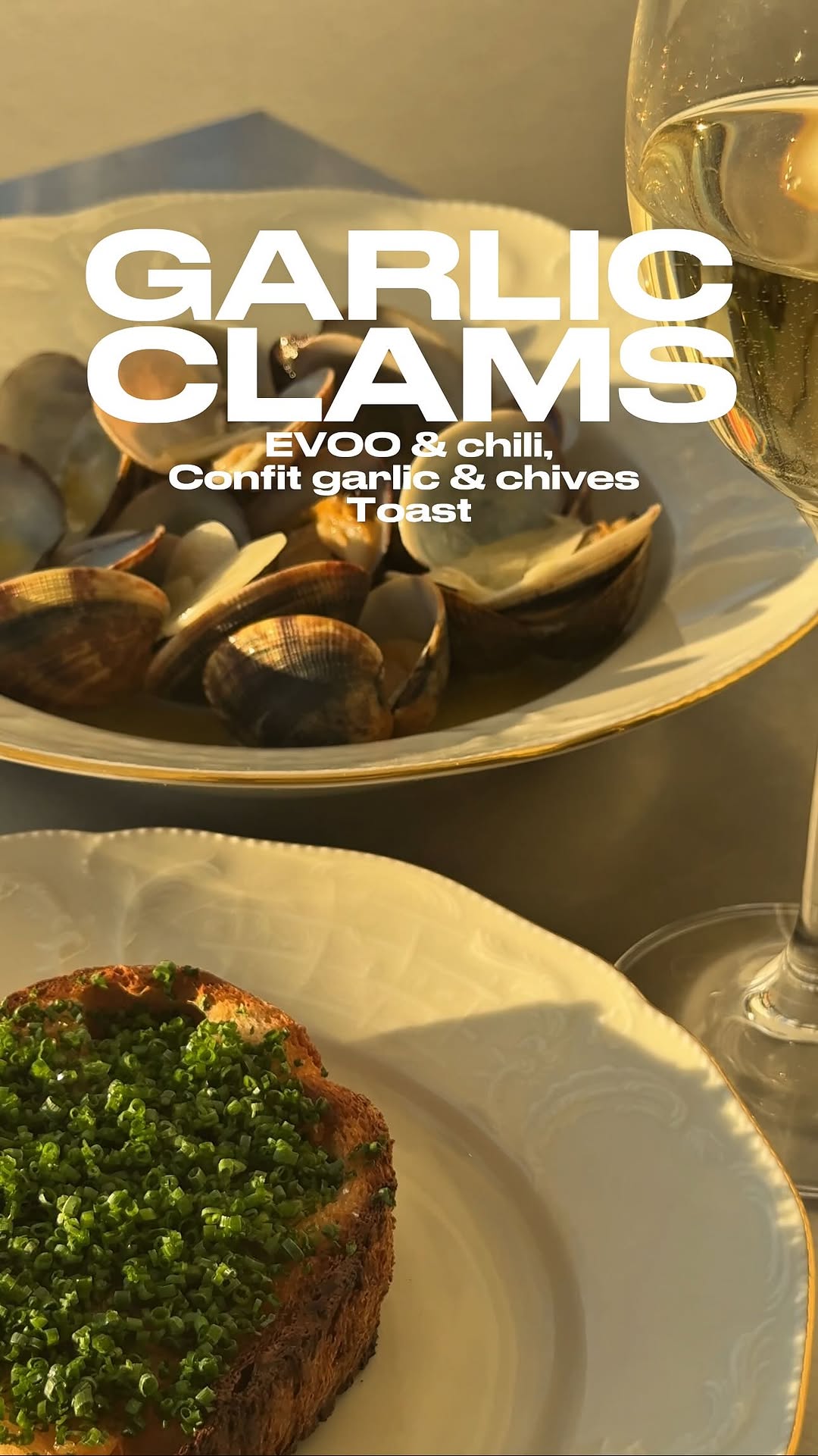 Chili Garlic Clams with Confit Garlic by Giltreatsgil