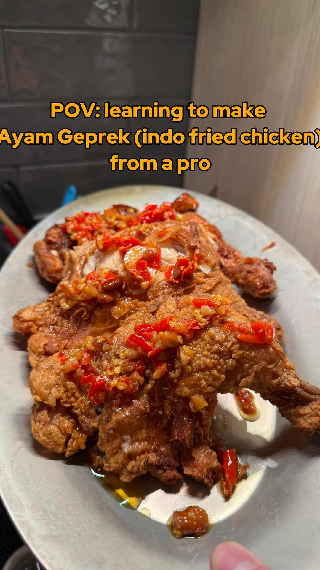 Ayam Geprek (Indonesian Fried Chicken) by Couldeattbh