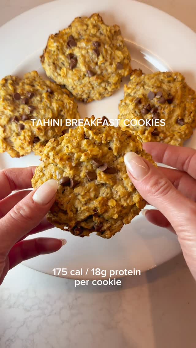Tahini Protein Breakfast Cookies by Agleavefit