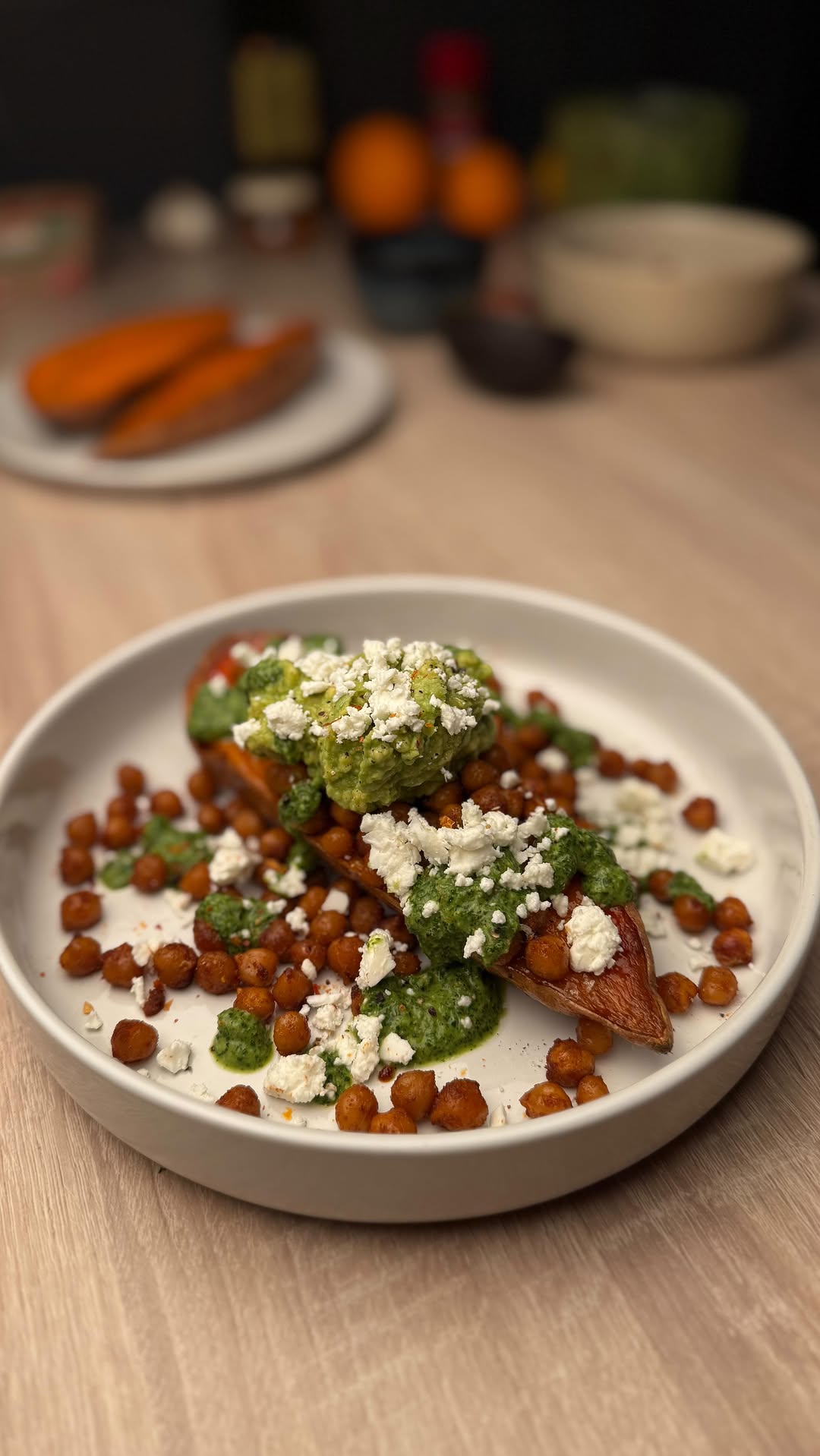 Baked Sweet Potato with Harissa Chickpeas by Tanerxaydin