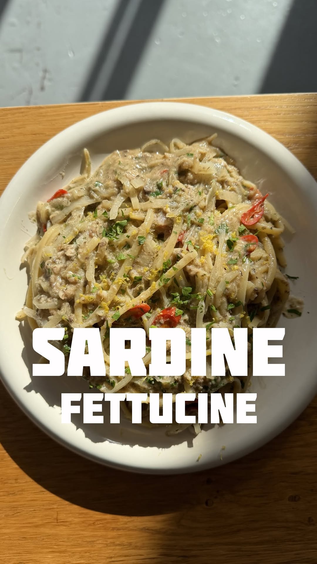 Fettuccine with Sardines and Cabbage by Lucas Vallecillos