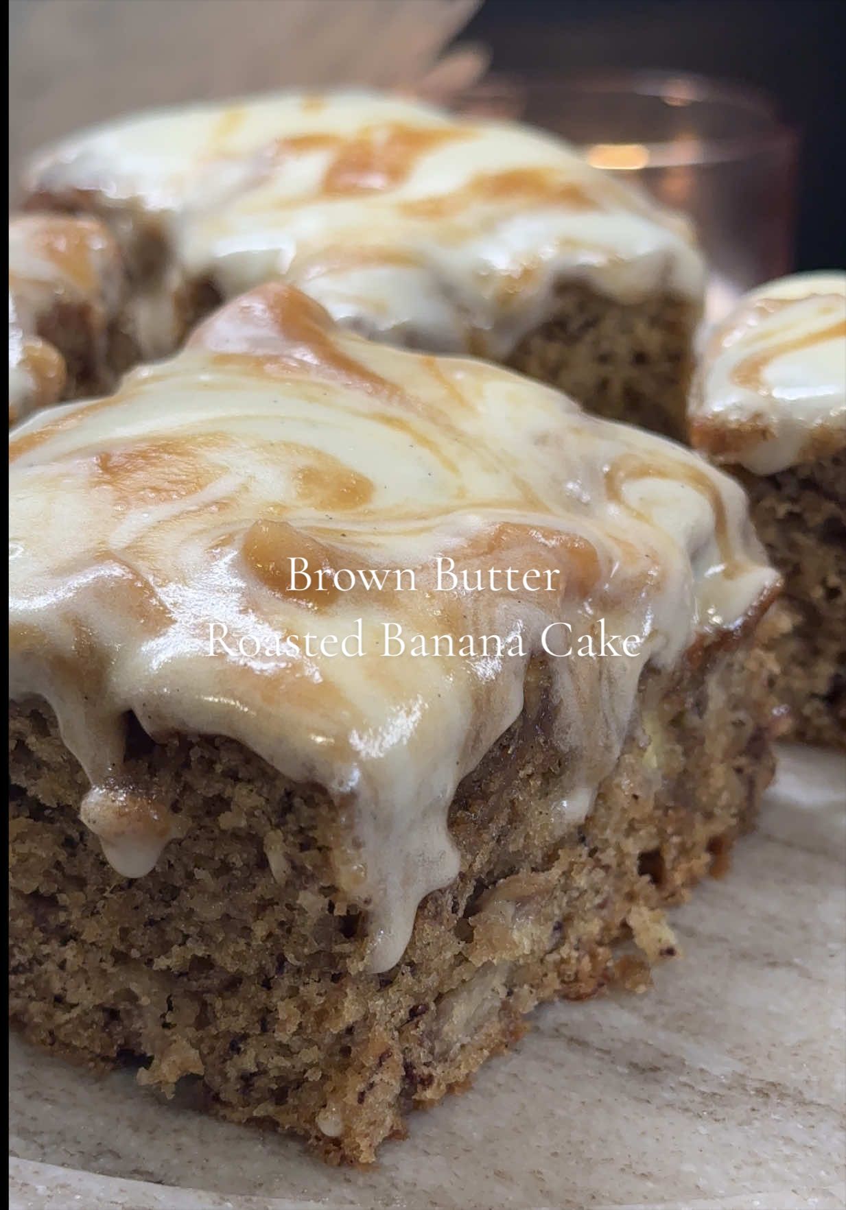 Brown Butter Roasted Banana Cake by Ashiashome