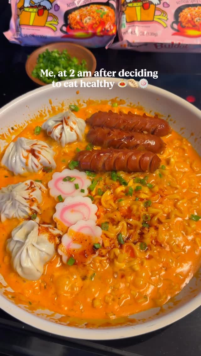 Creamy Cheesy Buldak Carbonara Ramen by Spicy Slurp