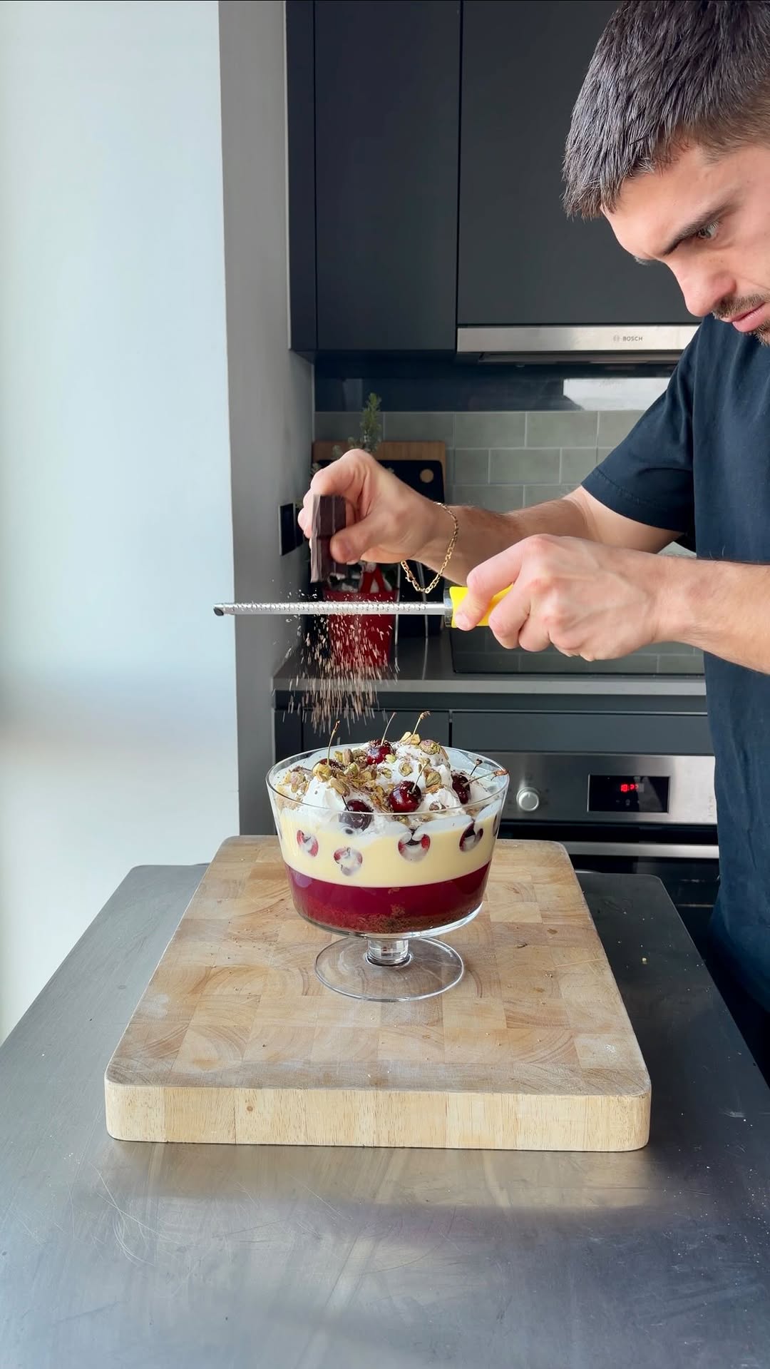 Dairy-Free Pistachio, Cherry, and Chocolate Trifle by Sepps