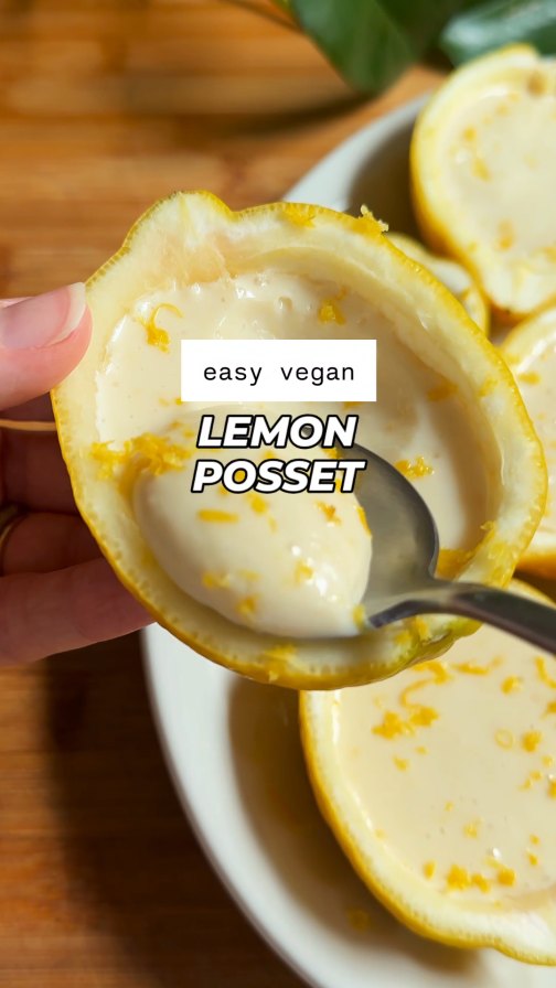 Vegan Lemon Posset In Lemon Cups by Liveeatlearn