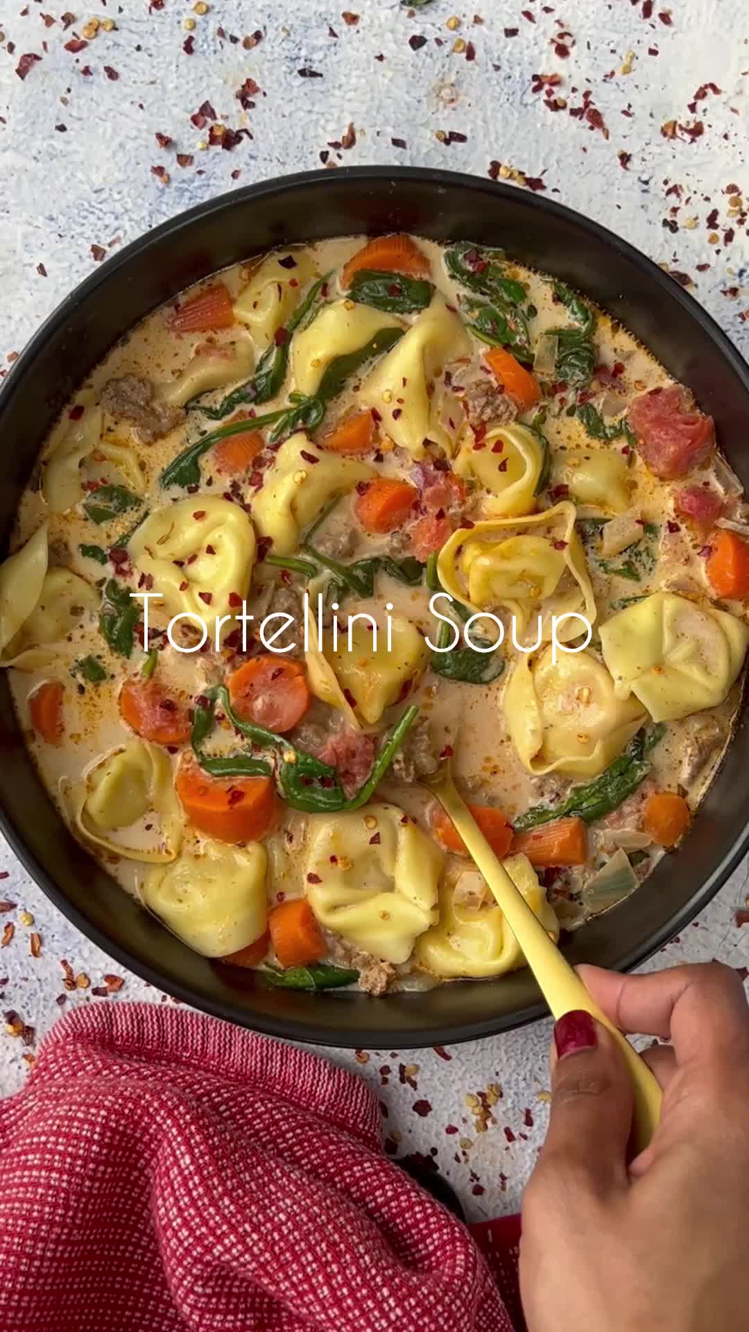 Hearty Tortellini Soup by Flavorsnlife