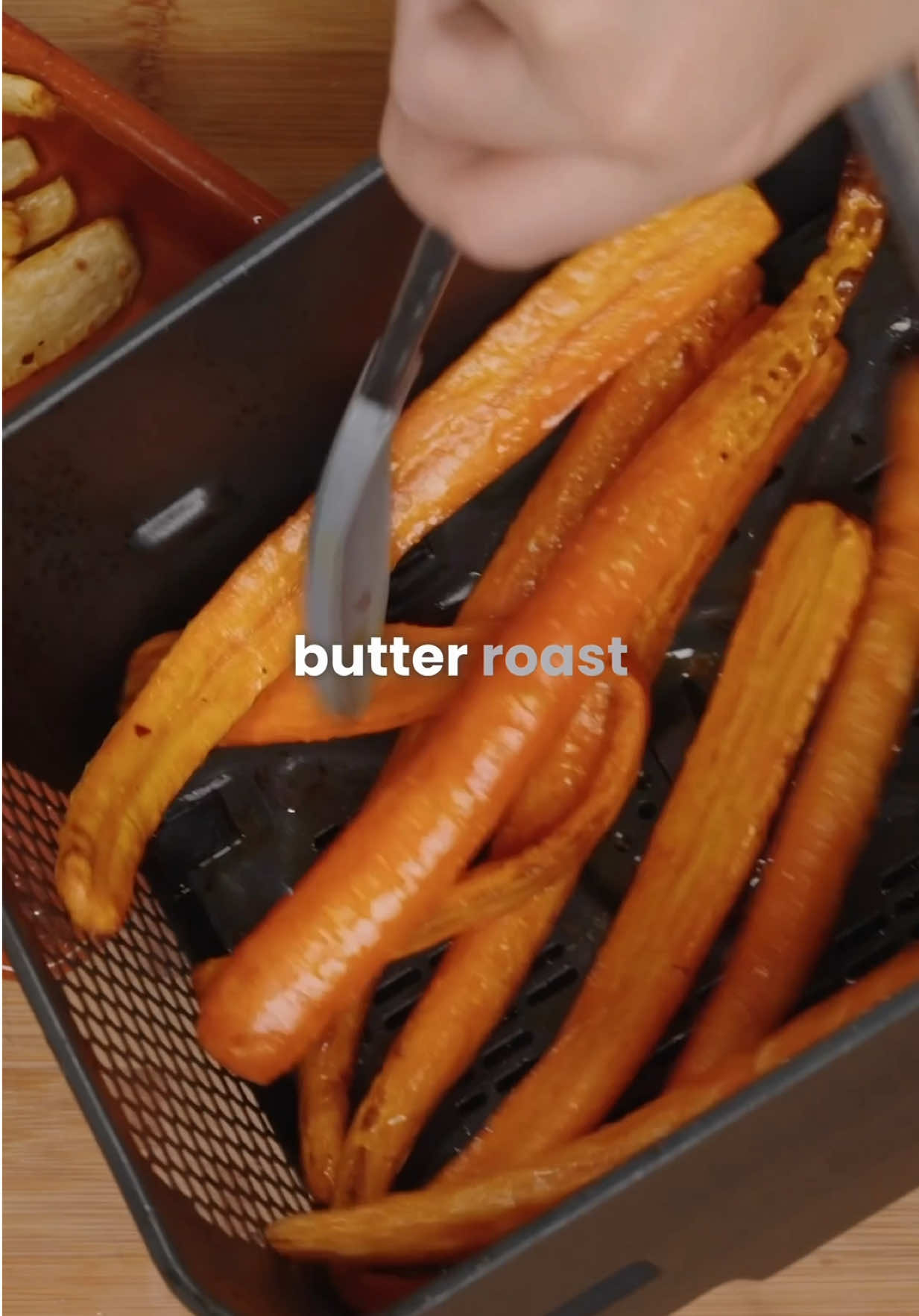 Maple Butter Air Fryer Carrots by Poppycooks