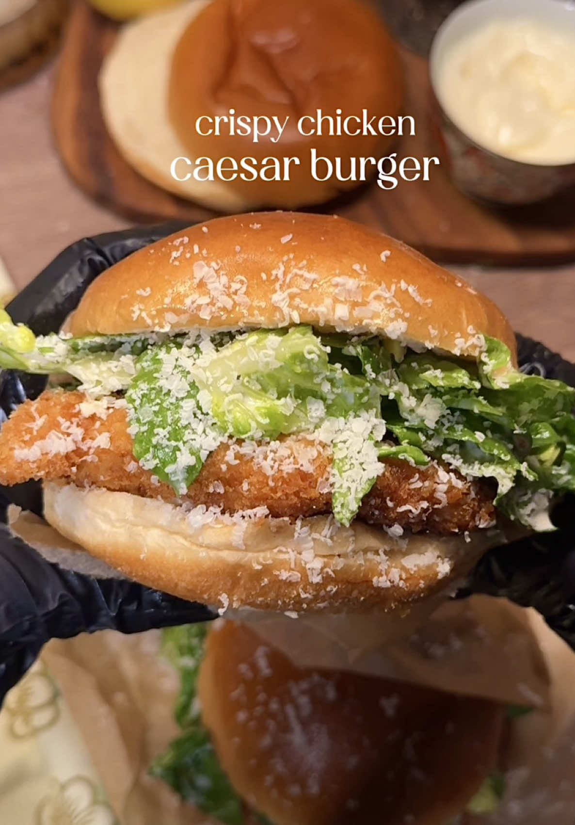 Crispy Chicken Caesar Burger by Tinkerbellskitchen