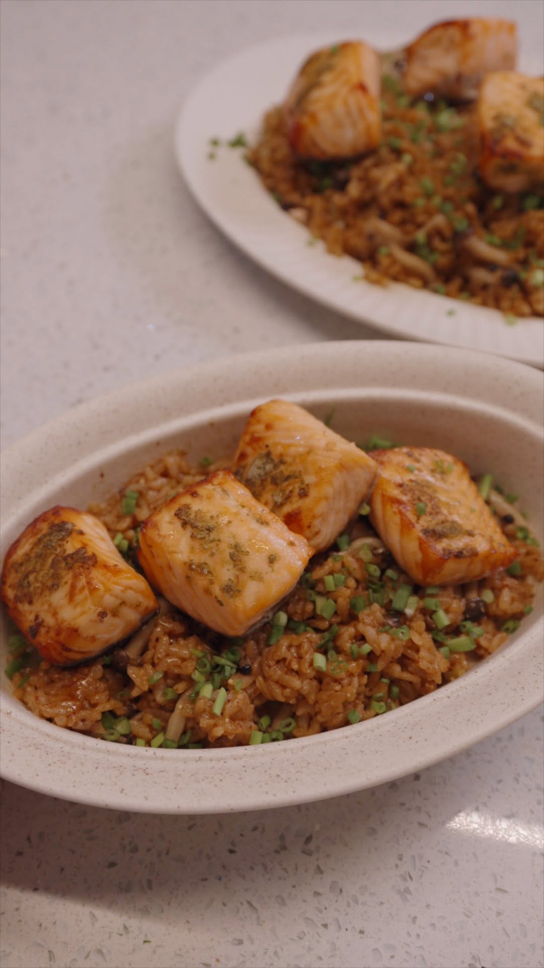 Miso Mushroom Rice with Spicy Sauce by Aflouryspace