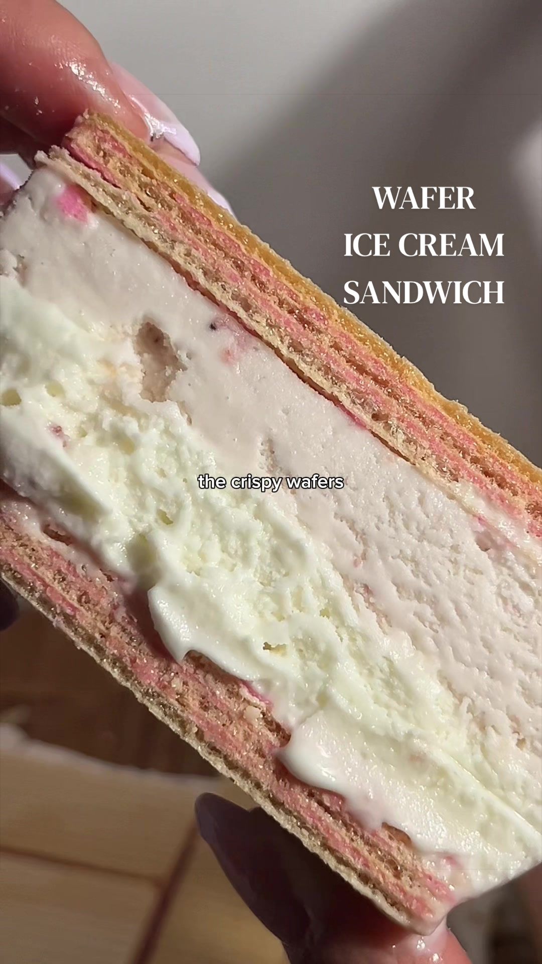 Strawberry Wafer Ice Cream Sandwiches by Highkeitasty