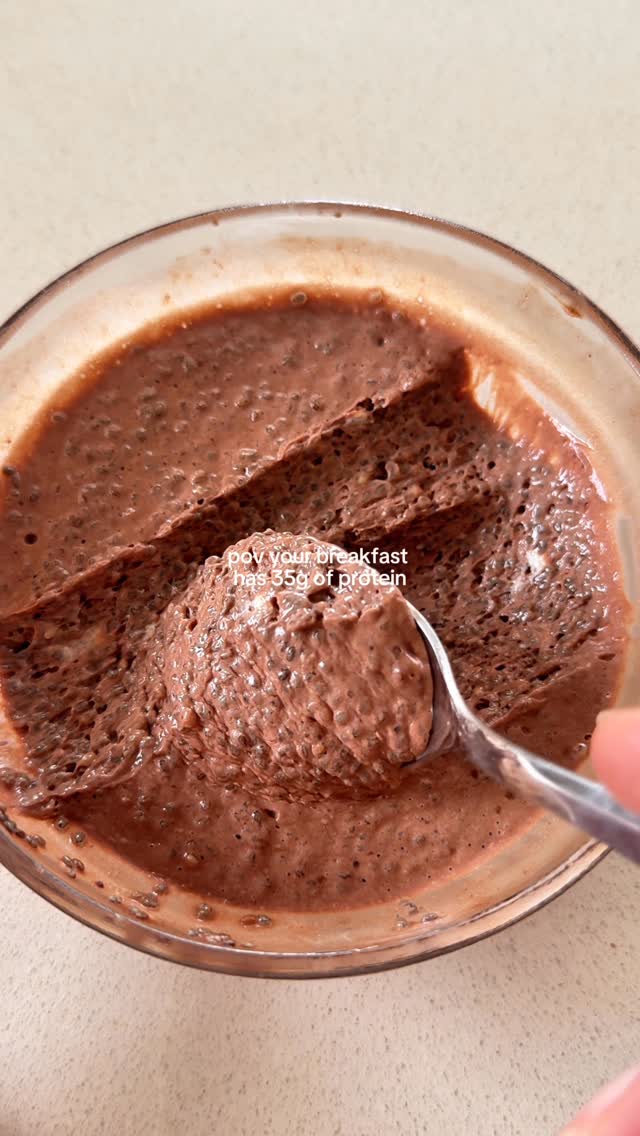 Chocolate Protein Chia Pudding by The Fit Feast