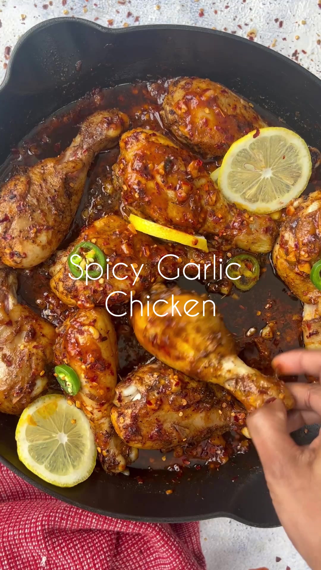Spicy Garlic Chicken Legs by Flavorsnlife