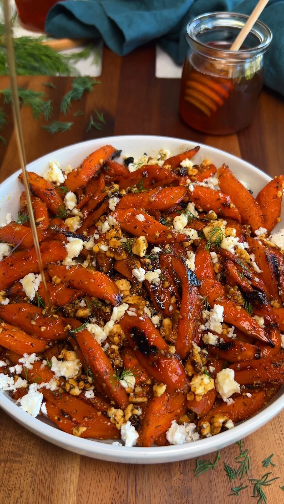 Honey Roasted Carrots with Feta by Kalefornia Kravings