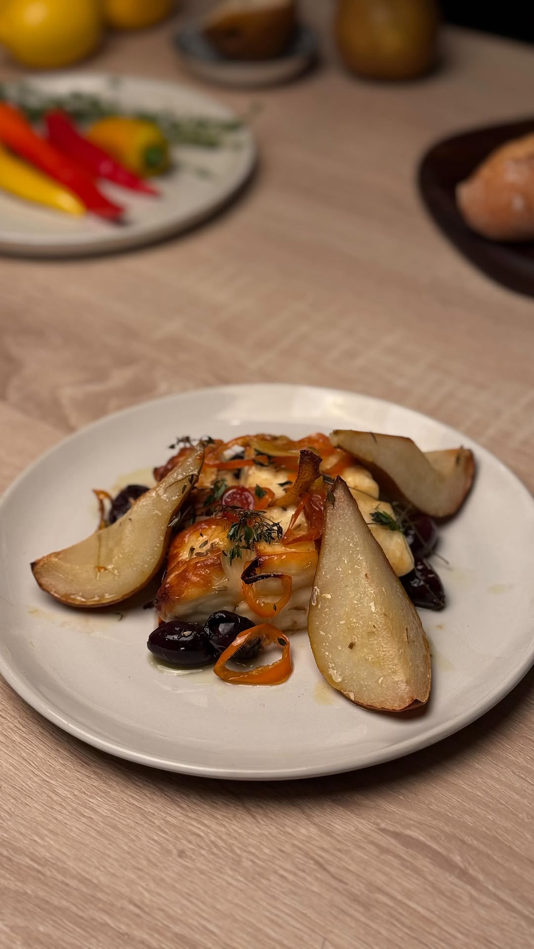 Baked Halloumi with Pears and Hot Honey by Tanerxaydin