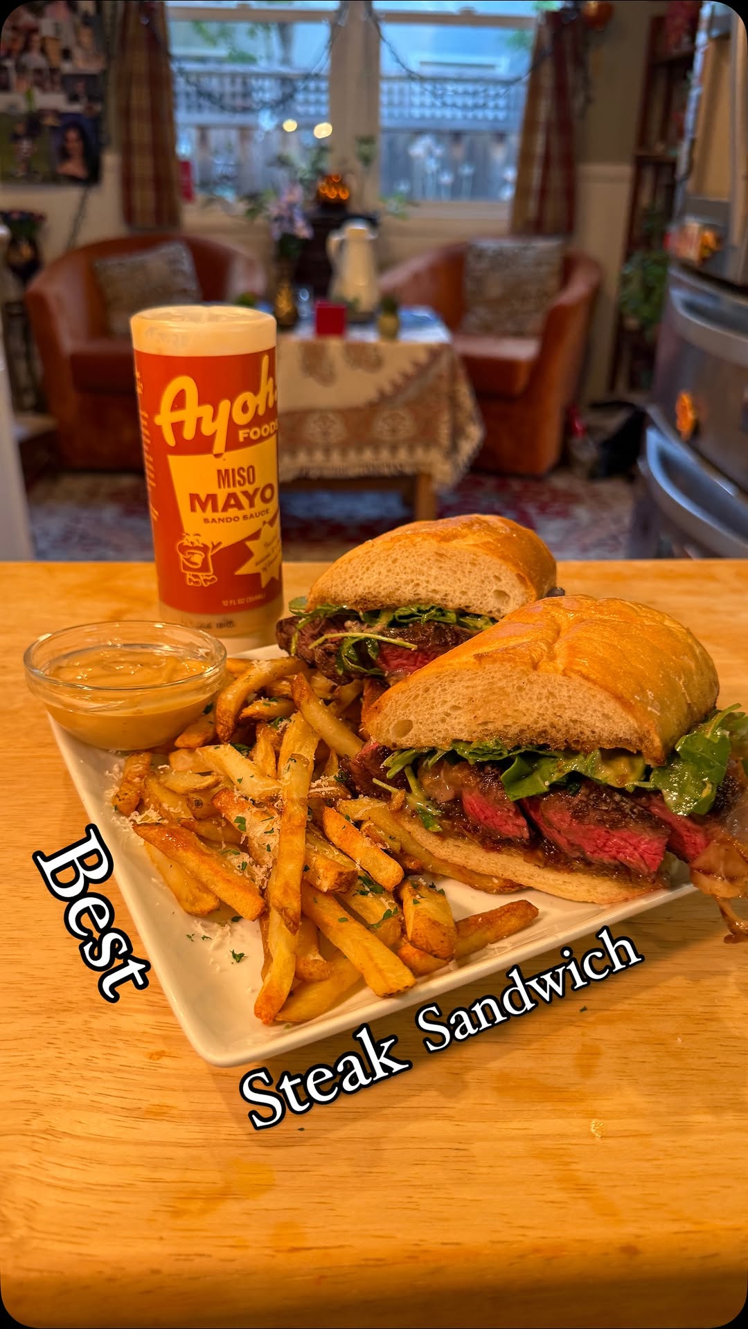 Ribeye Steak Sandwich with Miso Mayo by Keyanskitchen