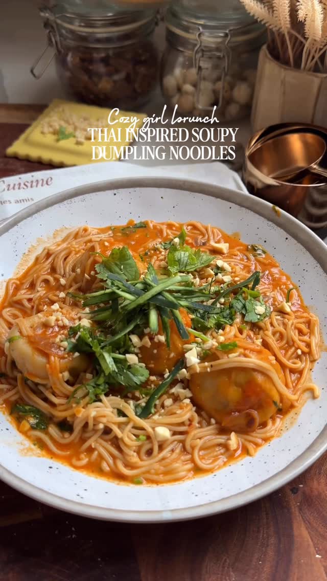 Cozy Thai Inspired Dumpling Noodles by Mygourmetstory