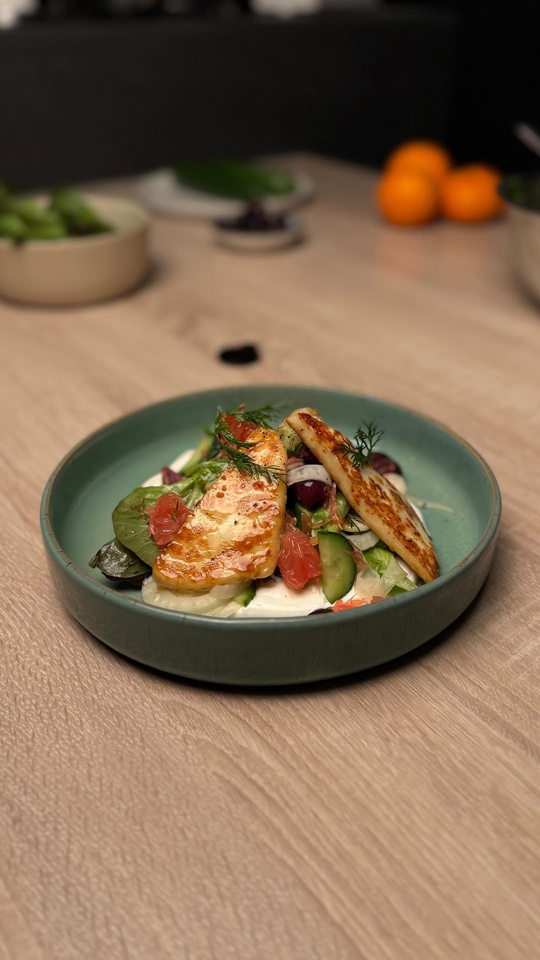 Fennel Grapefruit Salad Hot Honey Halloumi by Tanerxaydin