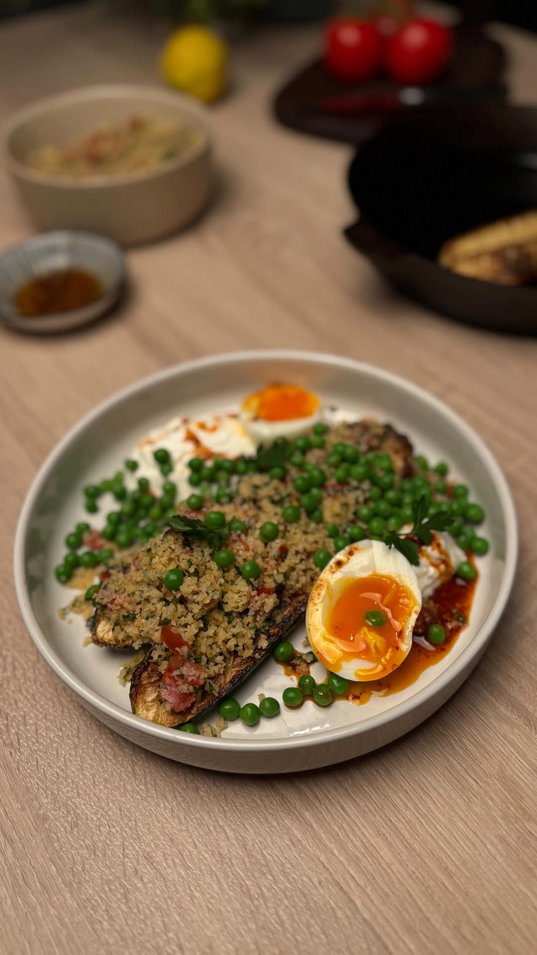 Roasted Zucchini Tabbouleh Bowl by Tanerxaydin
