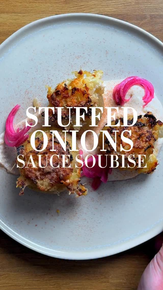 Stuffed Onions with Smoked Soubise Sauce by Gibbo Big Fat Cook