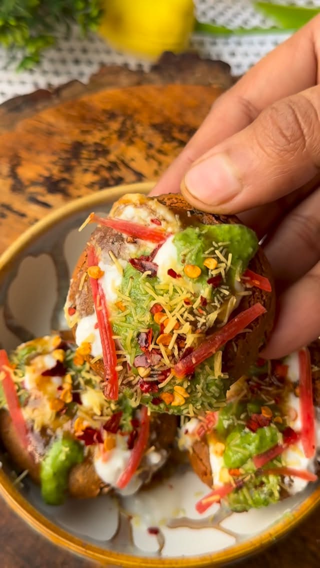 High Protein Tikki Chaat by Mykitchennndiary